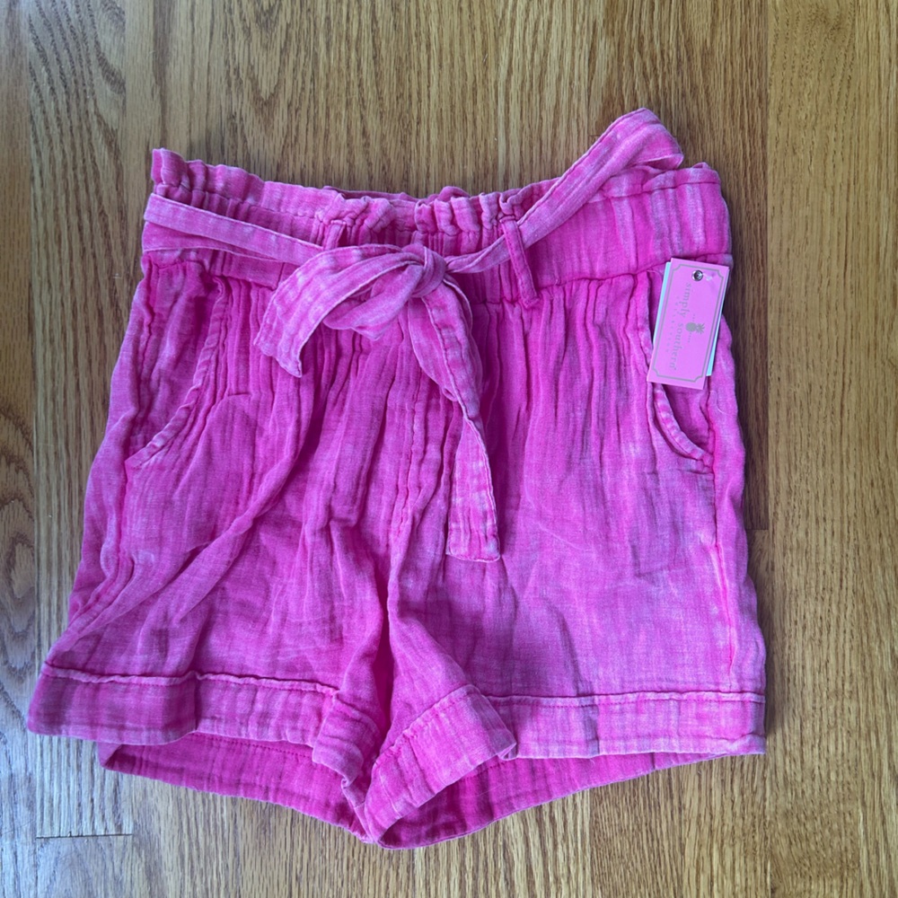 Simply Southern High Waist Pink Shorts